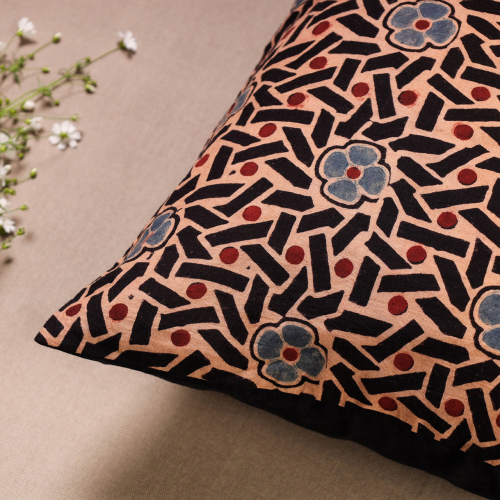  Ajrakh Block Printed Cotton Cushion Cover 