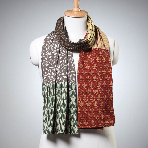  Akola/Pipad Block Printed Patchwork Cotton Stole Online at iTokri.com