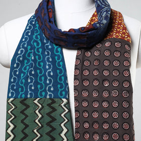 Akola Block Printed Patchwork Cotton Stole