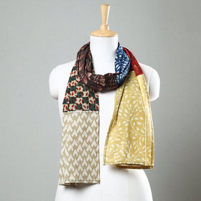 Akola with Pipad Block Printed Patchwork Cotton Stole