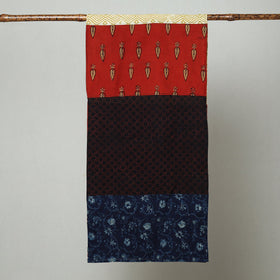 Akola Block Printed Patchwork Cotton Stole