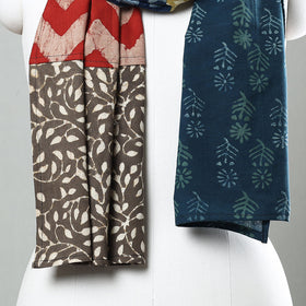Akola Block Printed Patchwork Cotton Stole