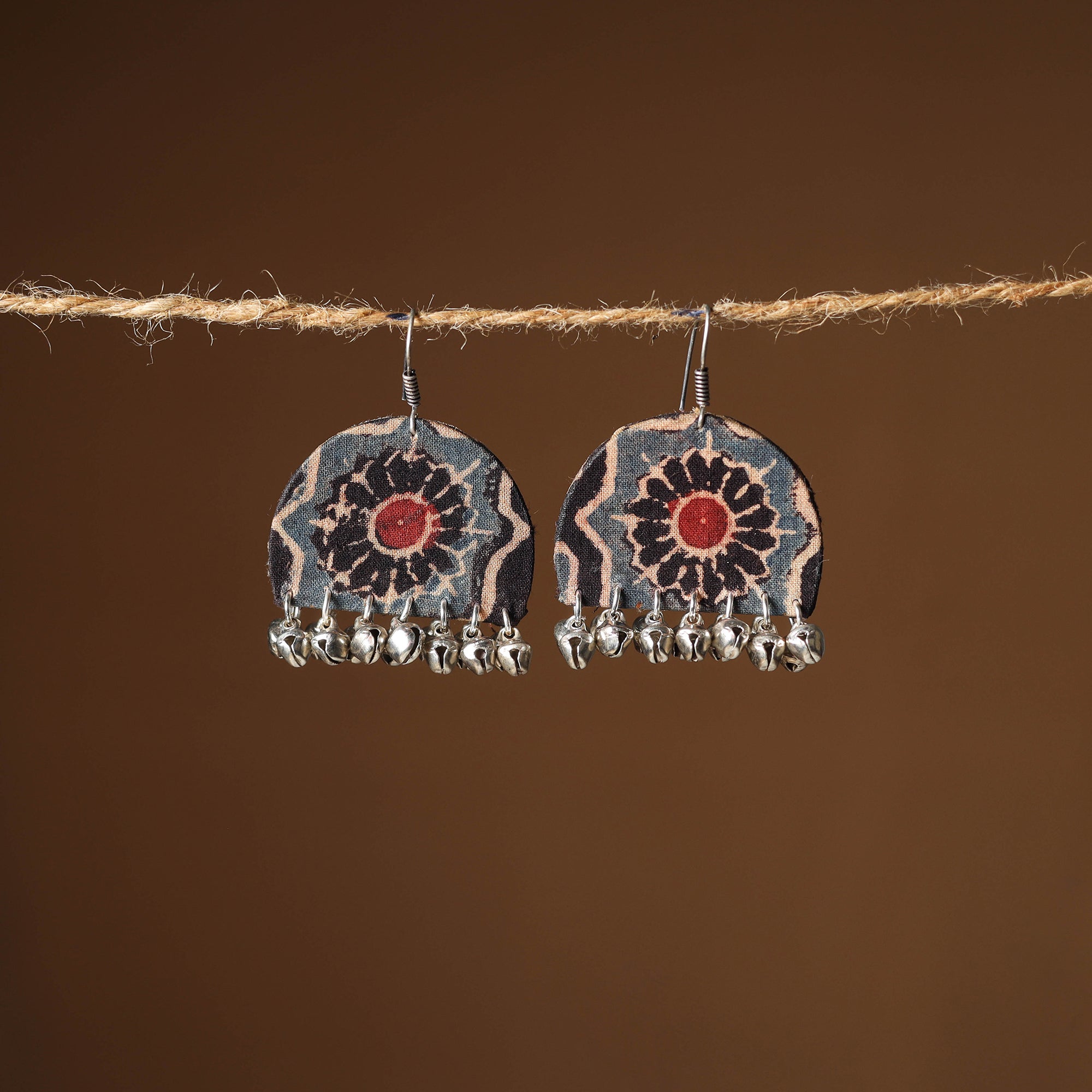 Aliya Ghungroo Work Fabart Earrings 