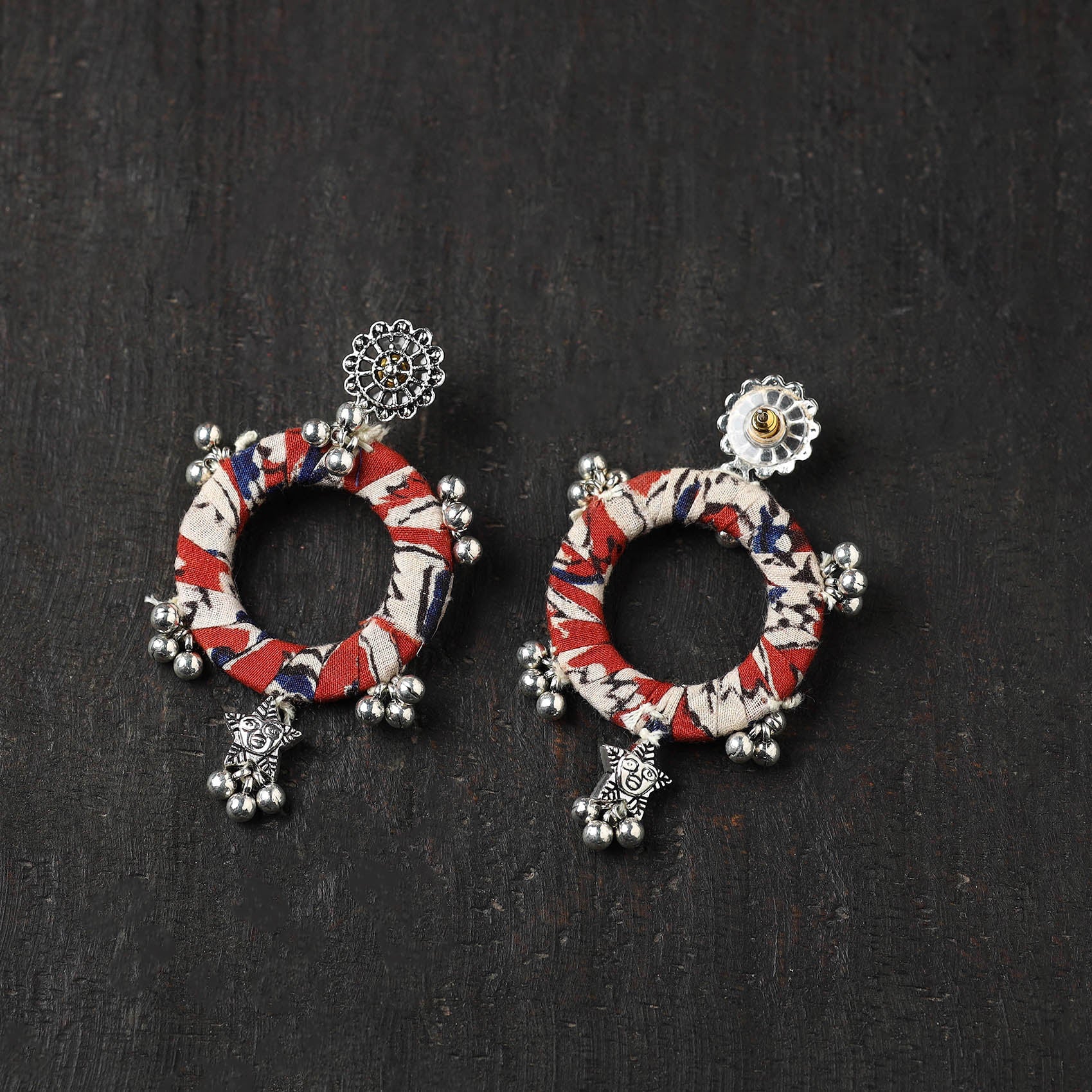 Multicolor - aliya gs fabart handmade earrings - handcrafted