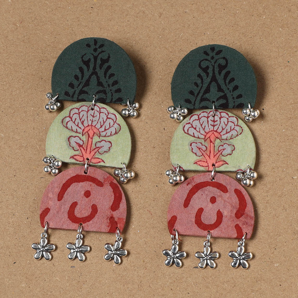 Amaira ghungroo work fabart handmade earrings - handcrafted