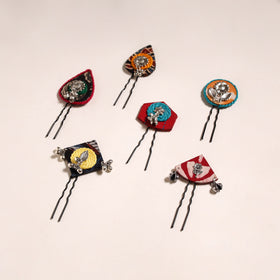 Multicolor - artisanal fabart juda pins (set of 6) 27
