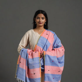  Multicolor Assam Weave Thread Buti Handloom Dupatta