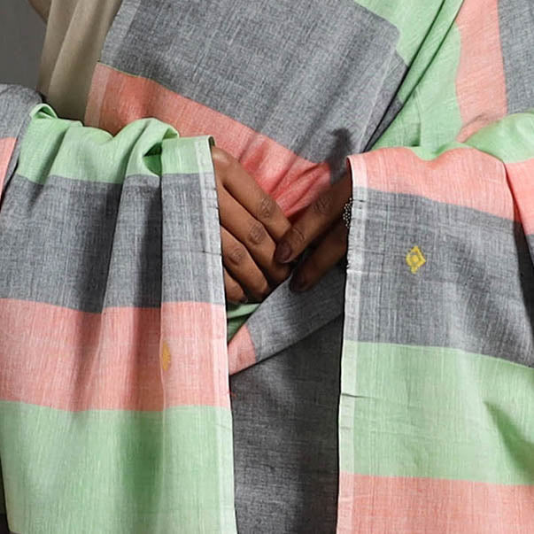 Multicolor - assam weave thread buti cotton handloom