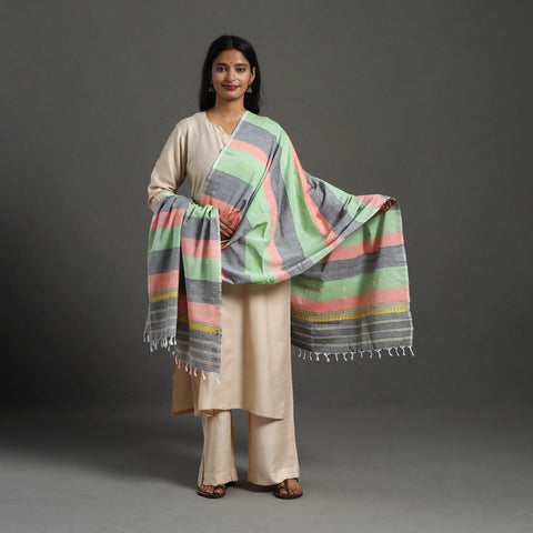 Multicolor - assam weave thread buti cotton handloom