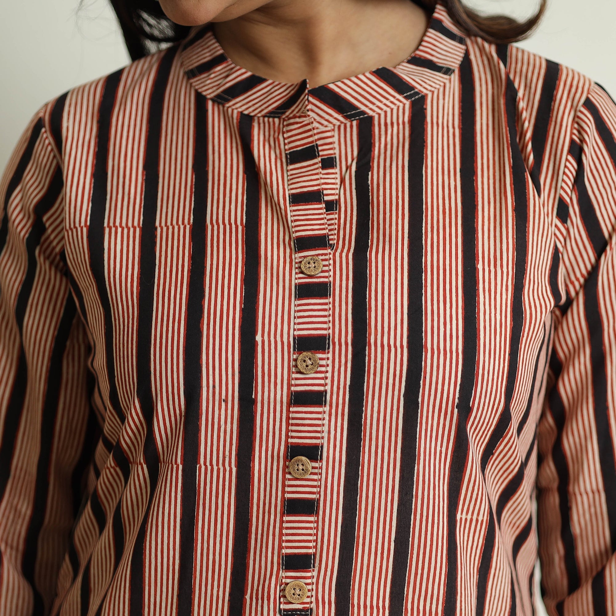  Authentic Natural Bagru Block Printed Cotton Straight Long Kurta 