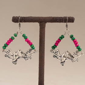 Multicolor - avira wooden beads earrings with german silver