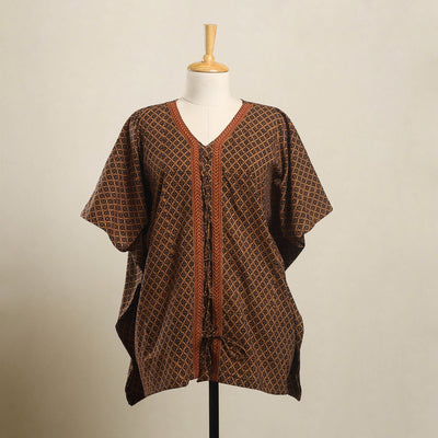 Buy Multicolor Bagh Block Print Cotton Kaftan