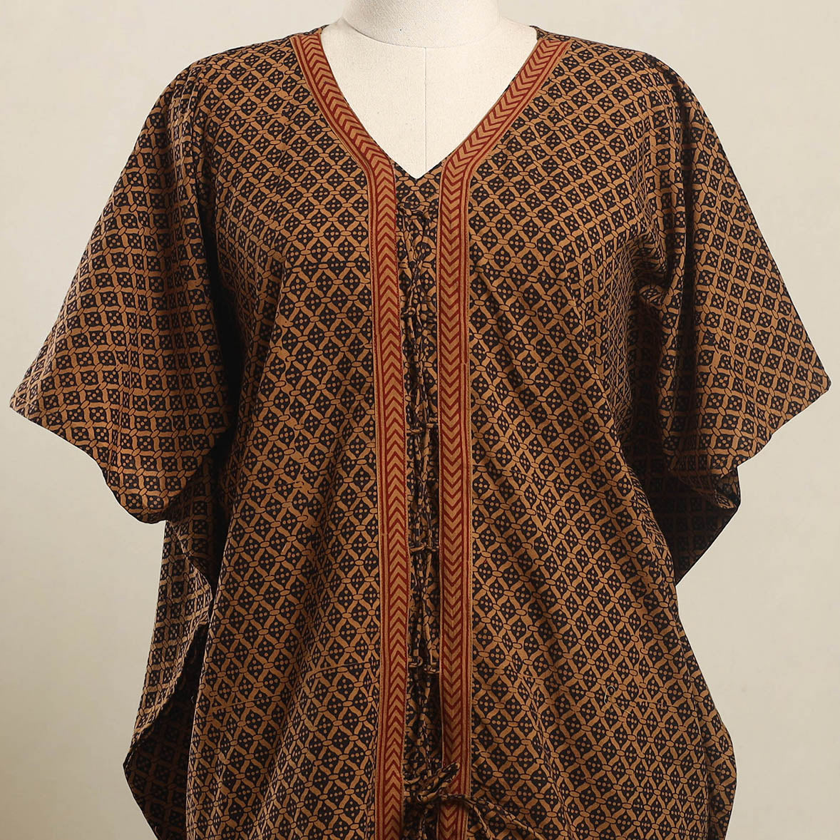 Buy Multicolor Bagh Block Print Cotton Kaftan