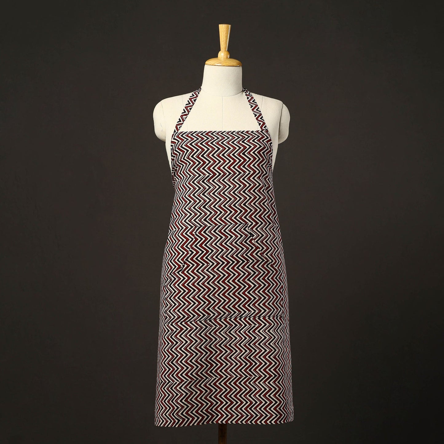 Multicolor - bagh cotton apron with pocket 27 - handcrafted