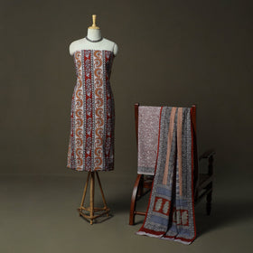 Bagh hand block print natural dyed cotton 3pc unstitched