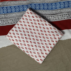 Bagh hand block print natural dyed cotton 3pc unstitched