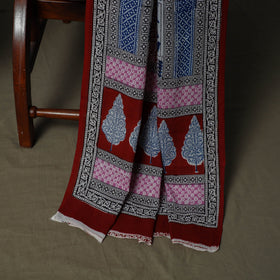 Bagh hand block print natural dyed cotton 3pc unstitched