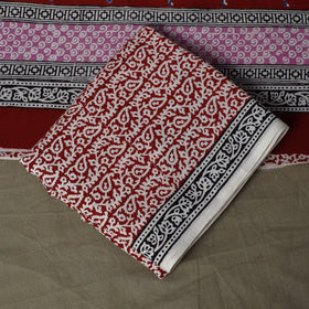 Bagh hand block print natural dyed cotton 3pc unstitched
