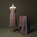 Bagh hand block print natural dyed cotton 3pc unstitched