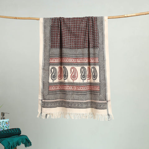 Bagh Hand Block Print Cotton Handloom Towel