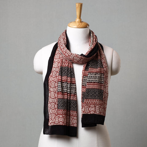 Multicolor Bagh Hand Block Printed Cotton Stole 