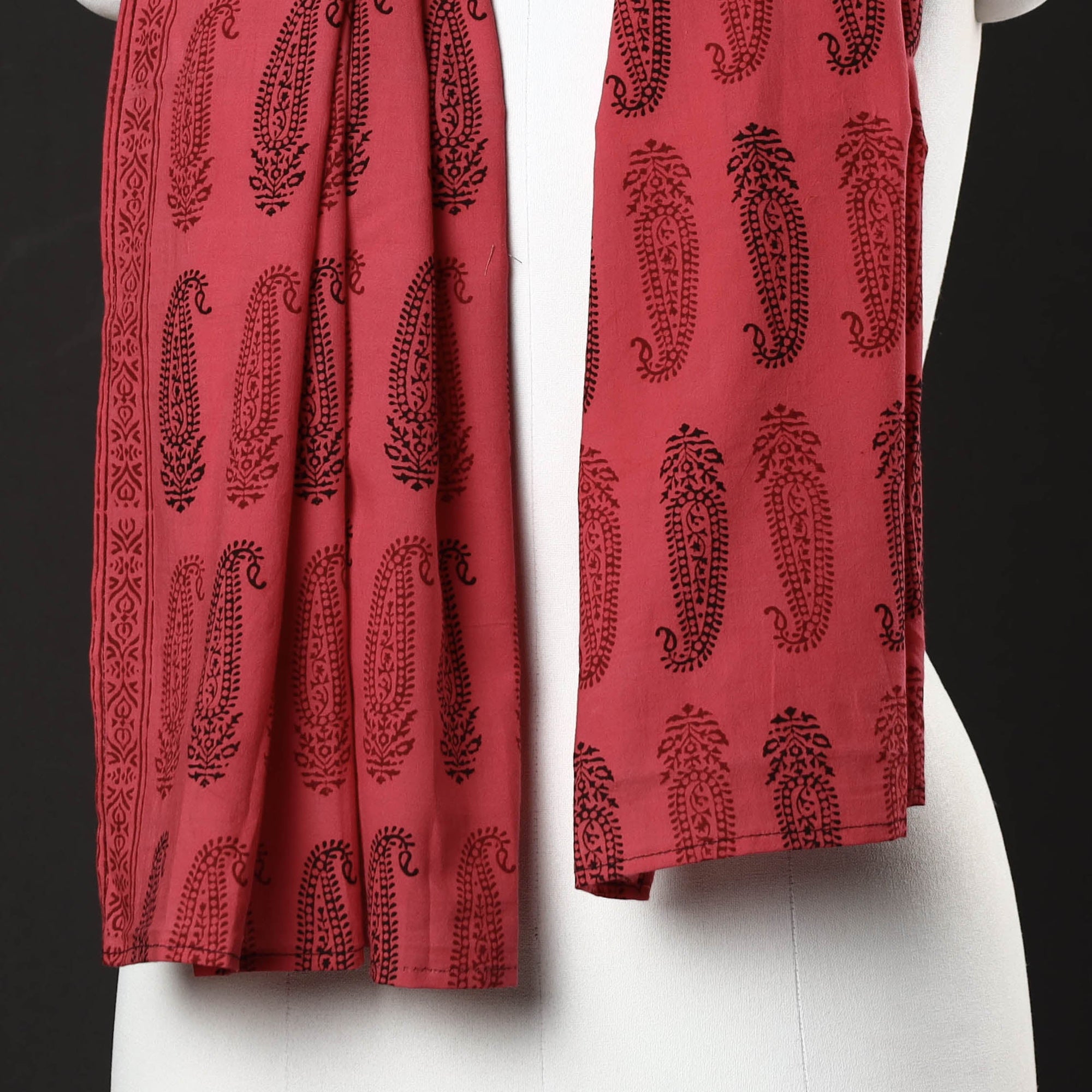 Multicolor Bagh Block Printed Patchwork Cotton Stole