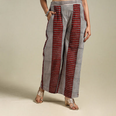 White Bagh Block Print Natural Dyed Cotton Palazzo