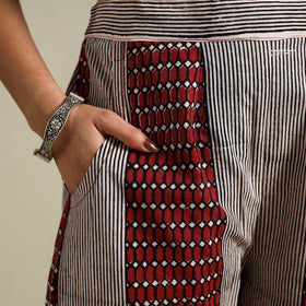 White Bagh Block Print Natural Dyed Cotton Palazzo