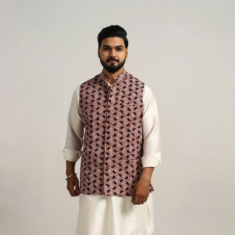 Buy Multicolor Bagh Print Nehru Jacket for Men