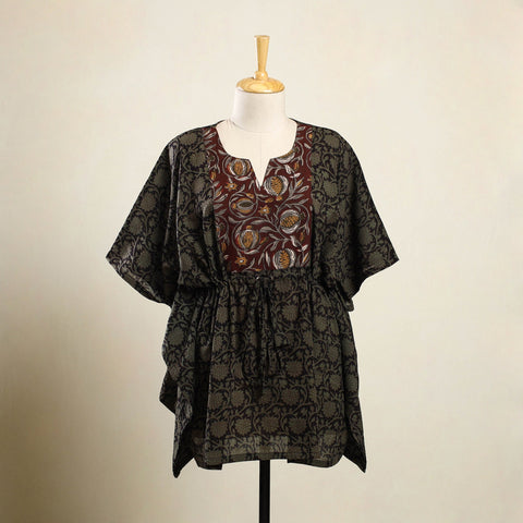 Multicolor - bagh patchwork cotton kaftan (short) 36