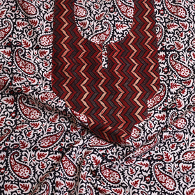 Buy Multicolor Bagh Print Patchwork Cotton Kurta Material