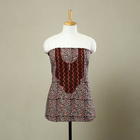 Buy Multicolor Bagh Print Patchwork Cotton Kurta Material