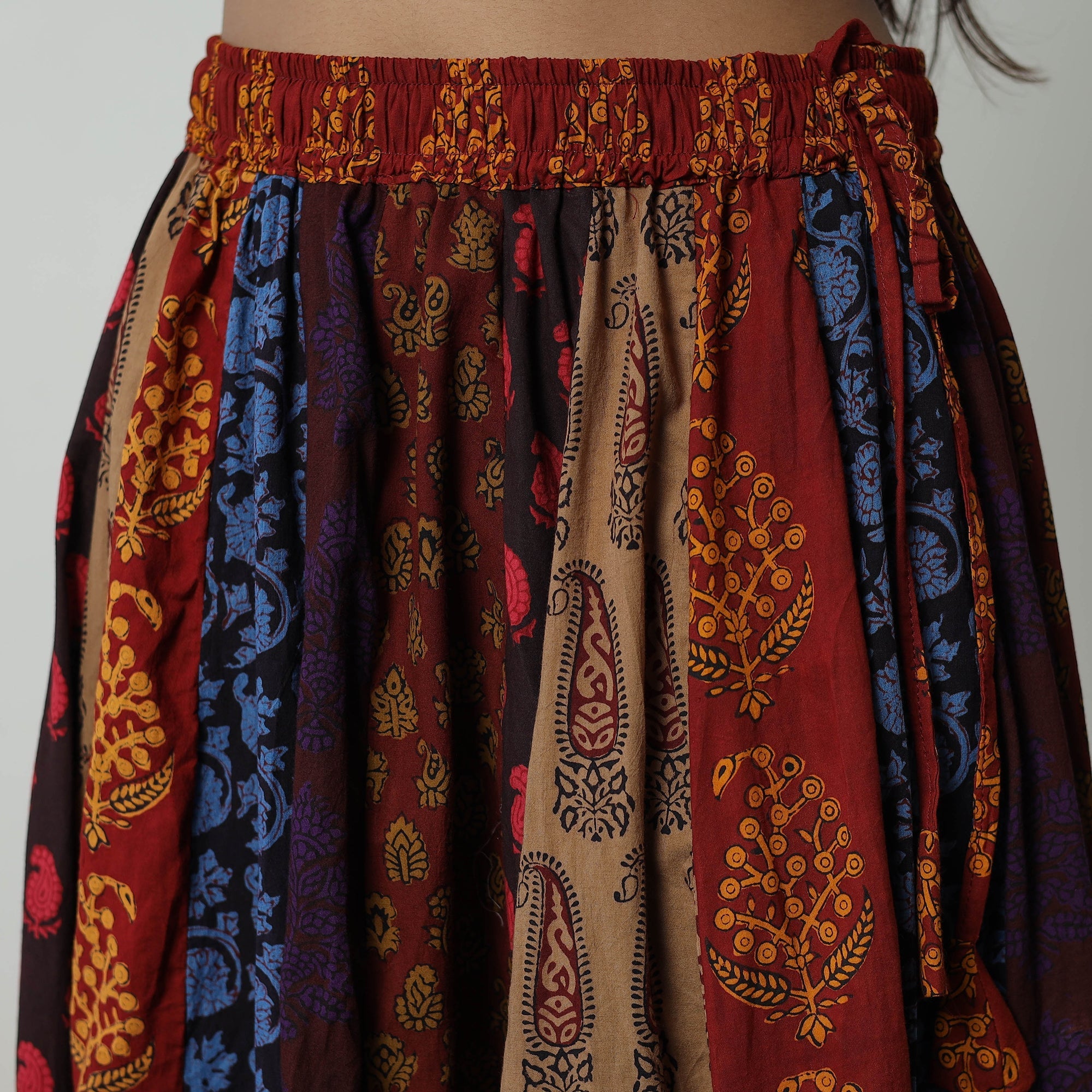 Multicolor - bagh skirt with 24 kali patchwork 04