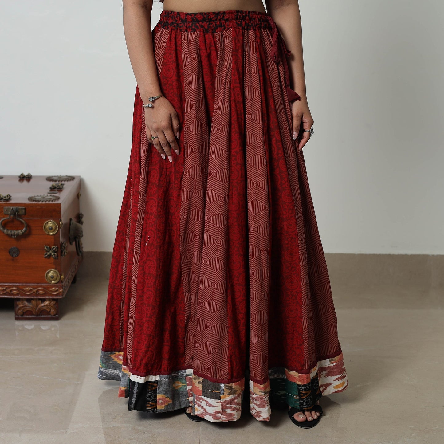 Multicolor - bagh skirt with 24 kali patchwork 09
