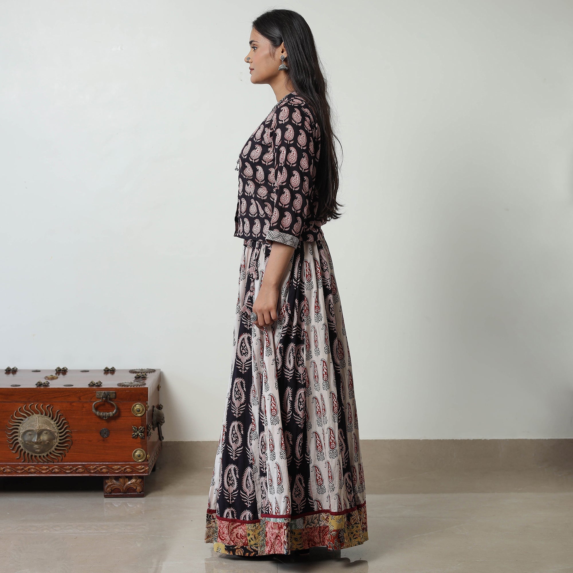 Multicolor - bagh skirt with 24 kali patchwork 11