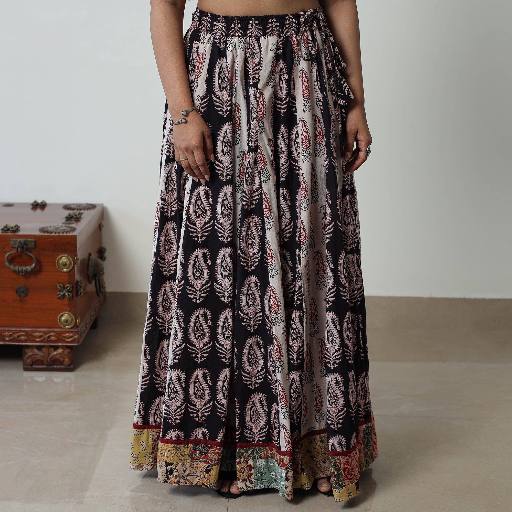 Multicolor - bagh skirt with 24 kali patchwork 11