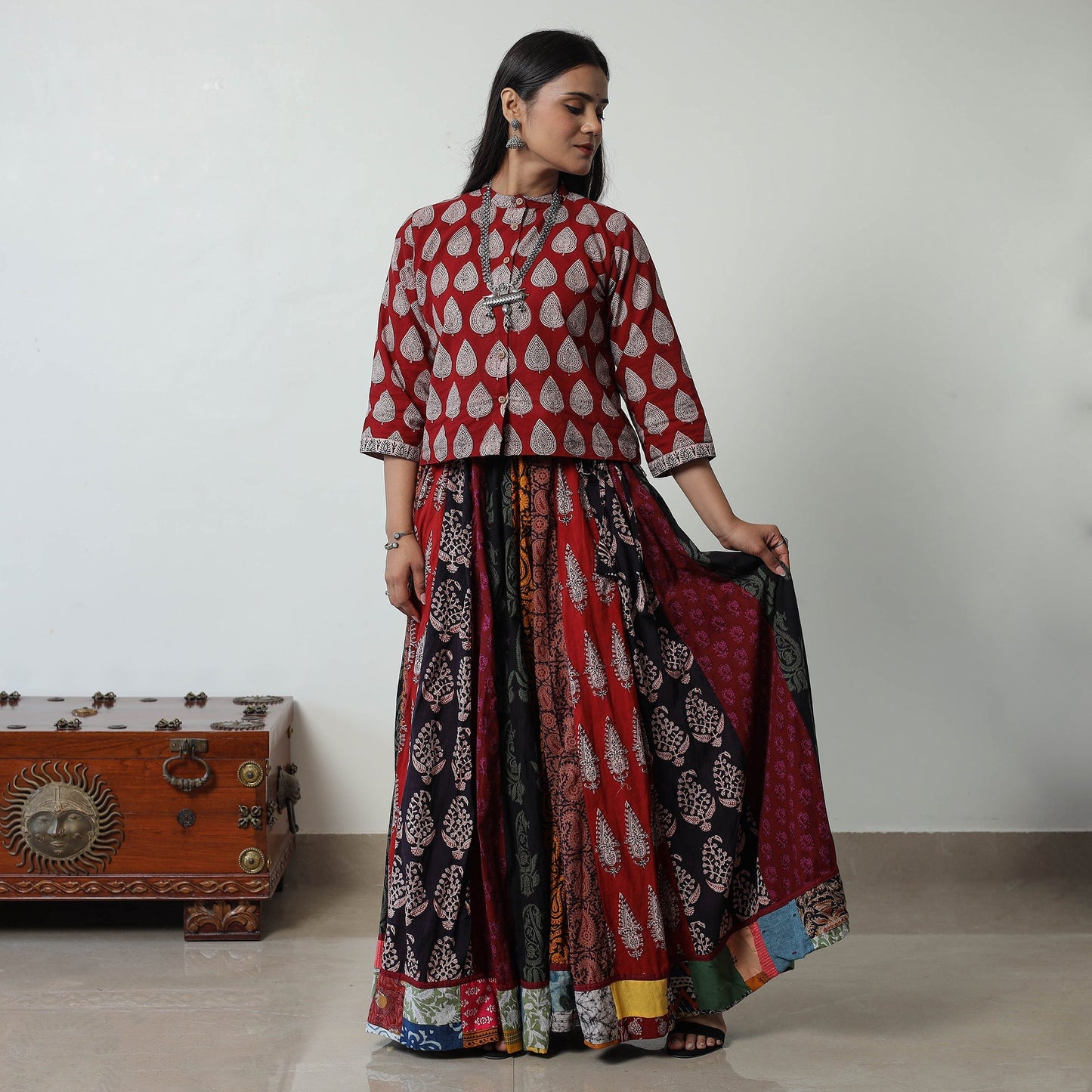  Bagh Print Skirt 