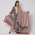  Bagh Block Printing Cotton Long Kurta with Palazzo & Dupatta Set 13 