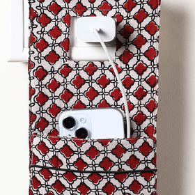 Multicolor Bagh Block Printed Cotton Mobile Charging Holder 