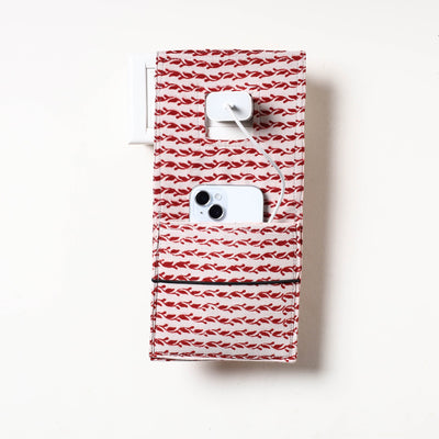 Multicolor Bagh Block Printed Cotton Mobile Charging Holder 