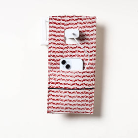 Multicolor Bagh Block Printed Cotton Mobile Charging Holder 