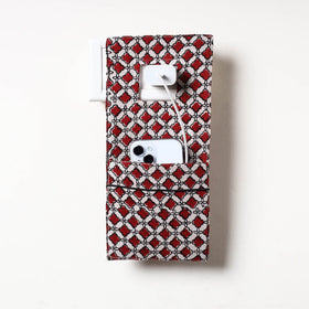 Multicolor Bagh Block Printed Cotton Mobile Charging Holder 