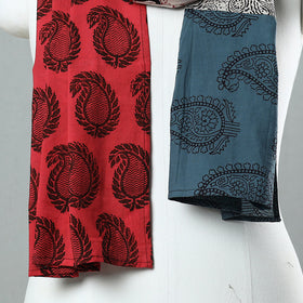  Bagh Block Printed Patchwork Cotton Stole 02 Online at iTokri.com