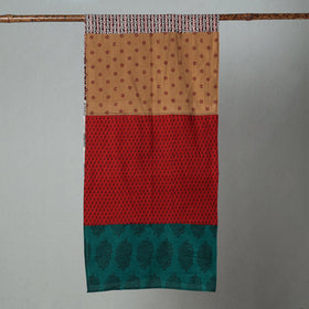  Bagh Block Printed Patchwork Cotton Stole 03 Online at iTokri.com