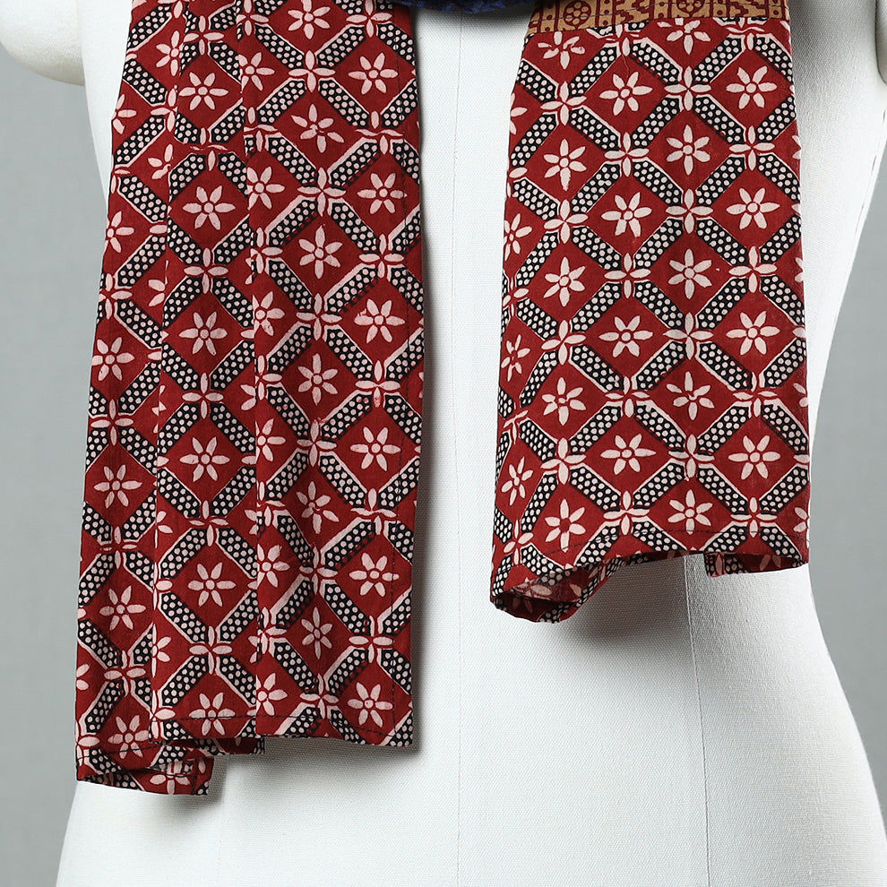  Bagh Block Printed Patchwork Cotton Stole 16 Online at iTokri.com