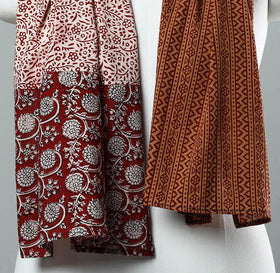  Bagh Block Printed Patchwork Cotton Stole 21 