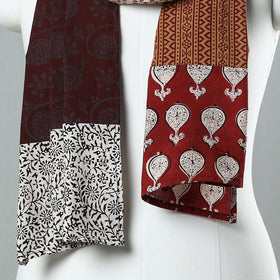  Multicolor Bagh Block Printed Patchwork Cotton Stole