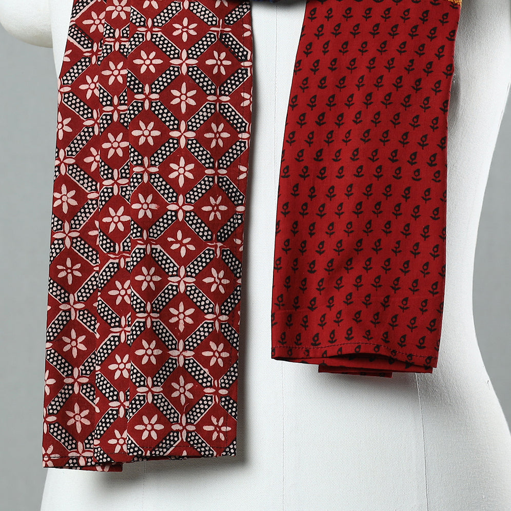  Bagh Block Printed Patchwork Cotton Stole 41 