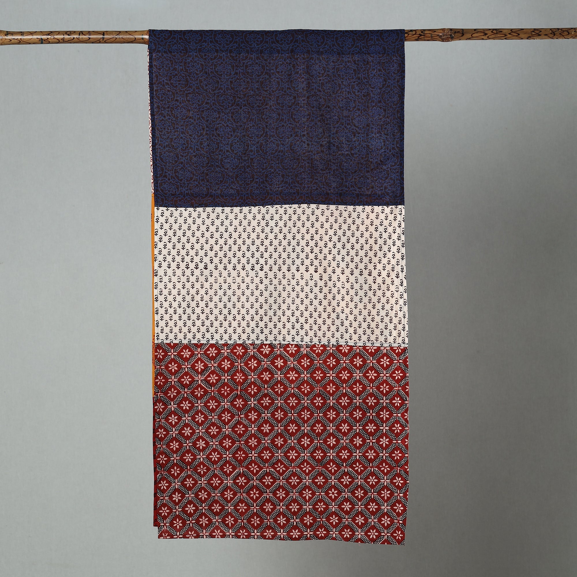  Bagh Block Printed Patchwork Cotton Stole 41 