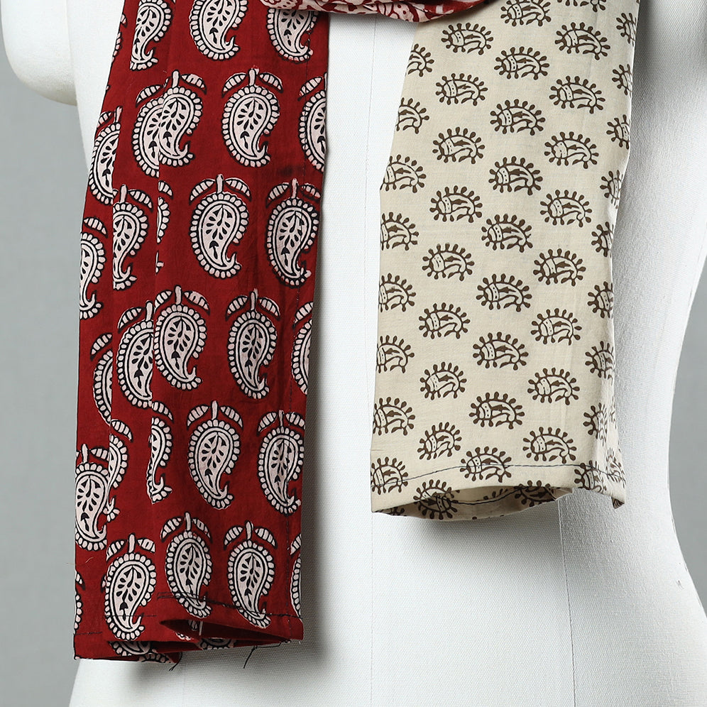  Bagh Block Printed Patchwork Cotton Stole 52 